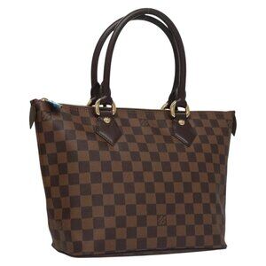 LOUIS VUITTON Damier Ebene Saleya PM Tote Bag N51183 LV Auth am7736A